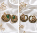 Green and white studs