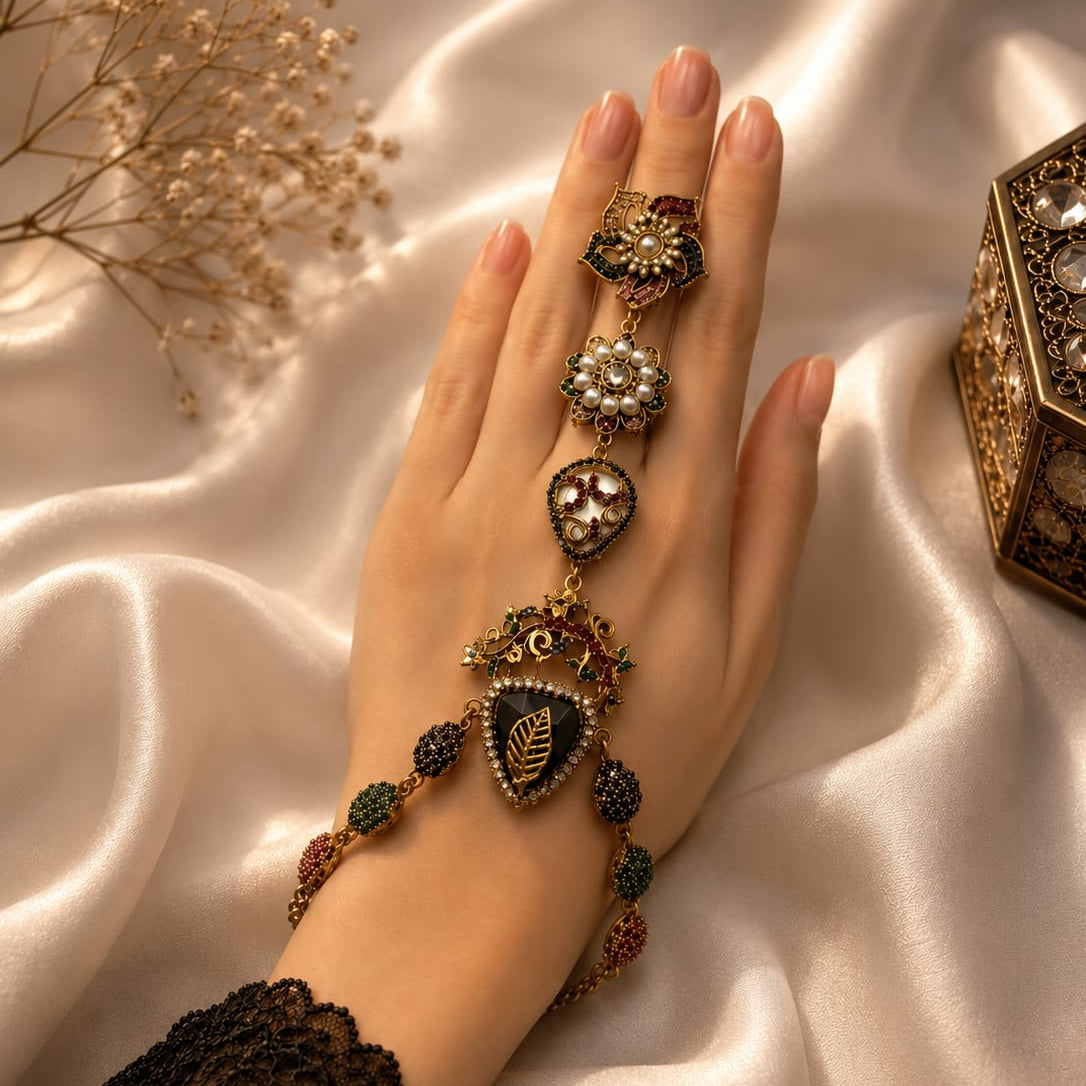 Ornate Antique Gold Hand Harness