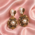 White Pearl Turkish Earrings