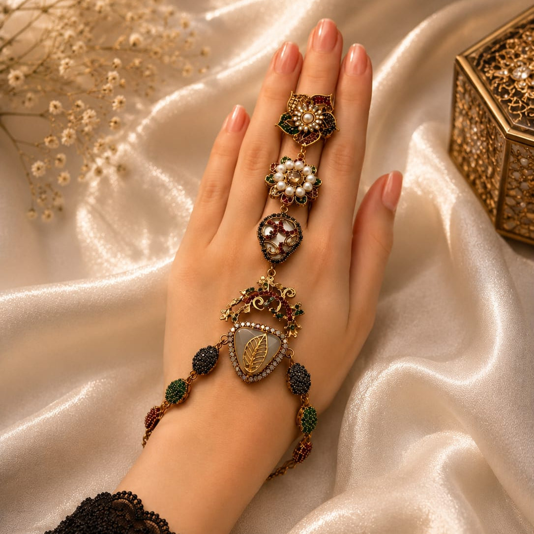 Ornate Antique Gold Hand Harness