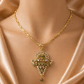 Gold and Green Kundan Pendant