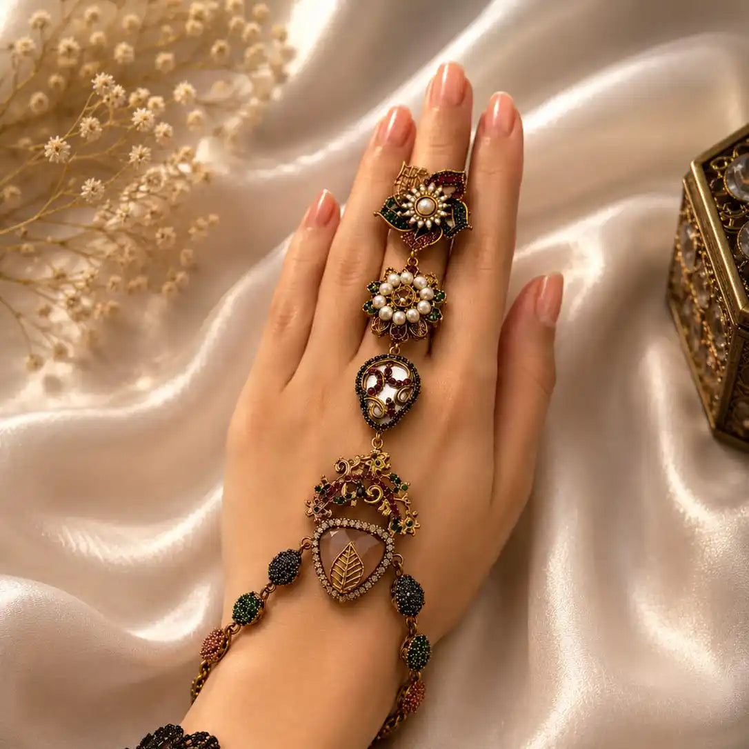 Ornate Antique Gold Hand Harness