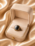 Octagonal stone ring