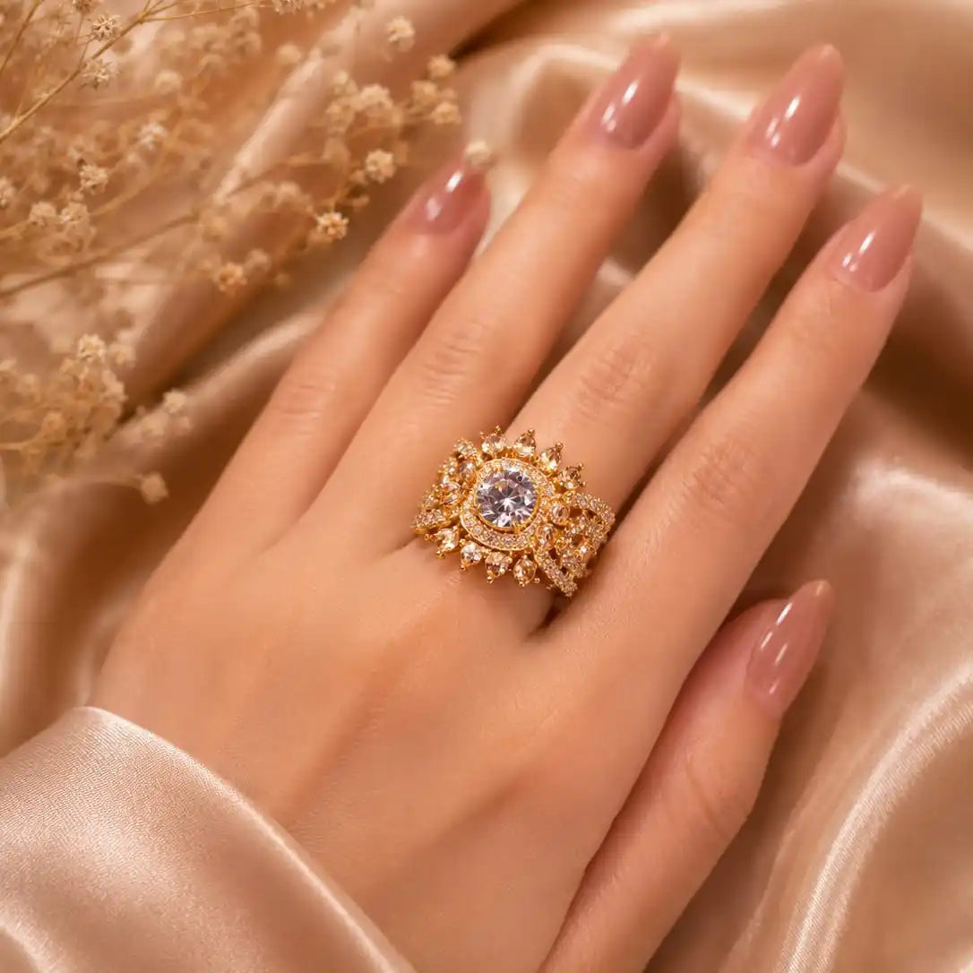 White Stone Ring