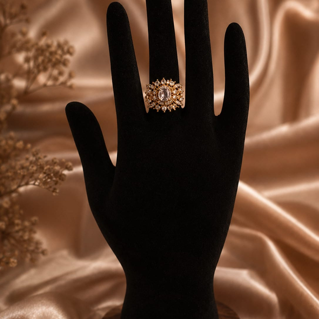 White Stone Ring