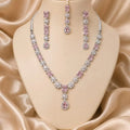 Silver and Baby Pink Necklace Set